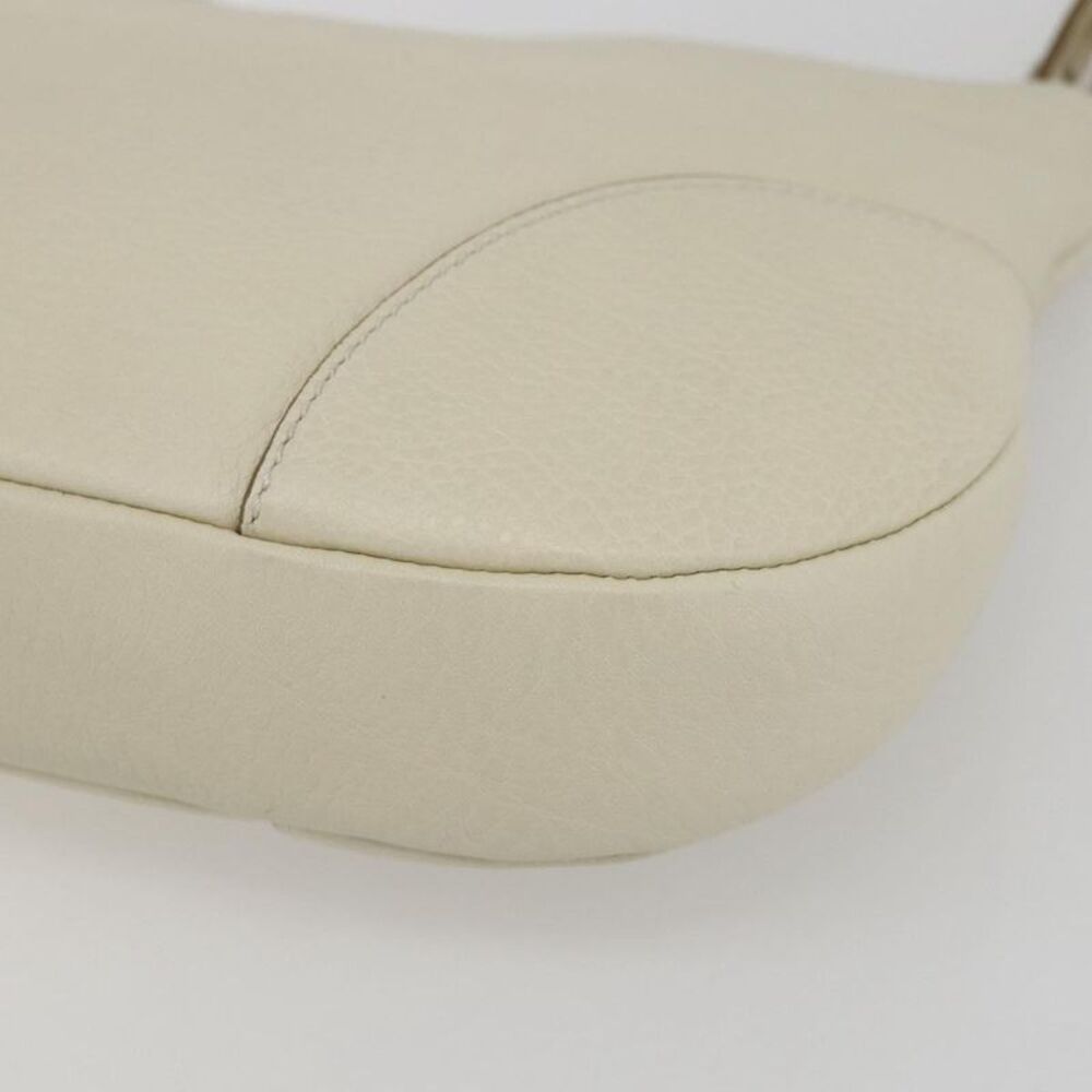 Salvatore Ferragamo Gancini Leather White Leather Shoulder Bag Bag - Picture 10 of 16